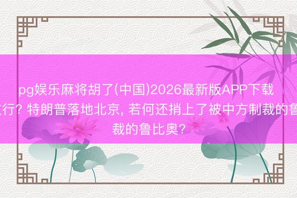 pg娱乐麻将胡了(中国)2026最新版APP下载 破例放行? 特朗普落地北京， 若何还捎上了被中方制裁的鲁比奥?