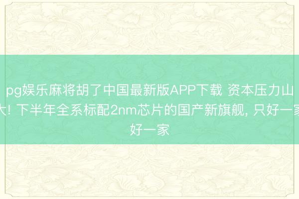 pg娱乐麻将胡了中国最新版APP下载 资本压力山大! 下半年全系标配2nm芯片的国产新旗舰， 只好一家