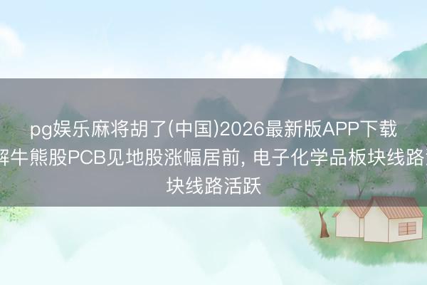pg娱乐麻将胡了(中国)2026最新版APP下载 图解牛熊股PCB见地股涨幅居前, 电子化学品板块线路活跃